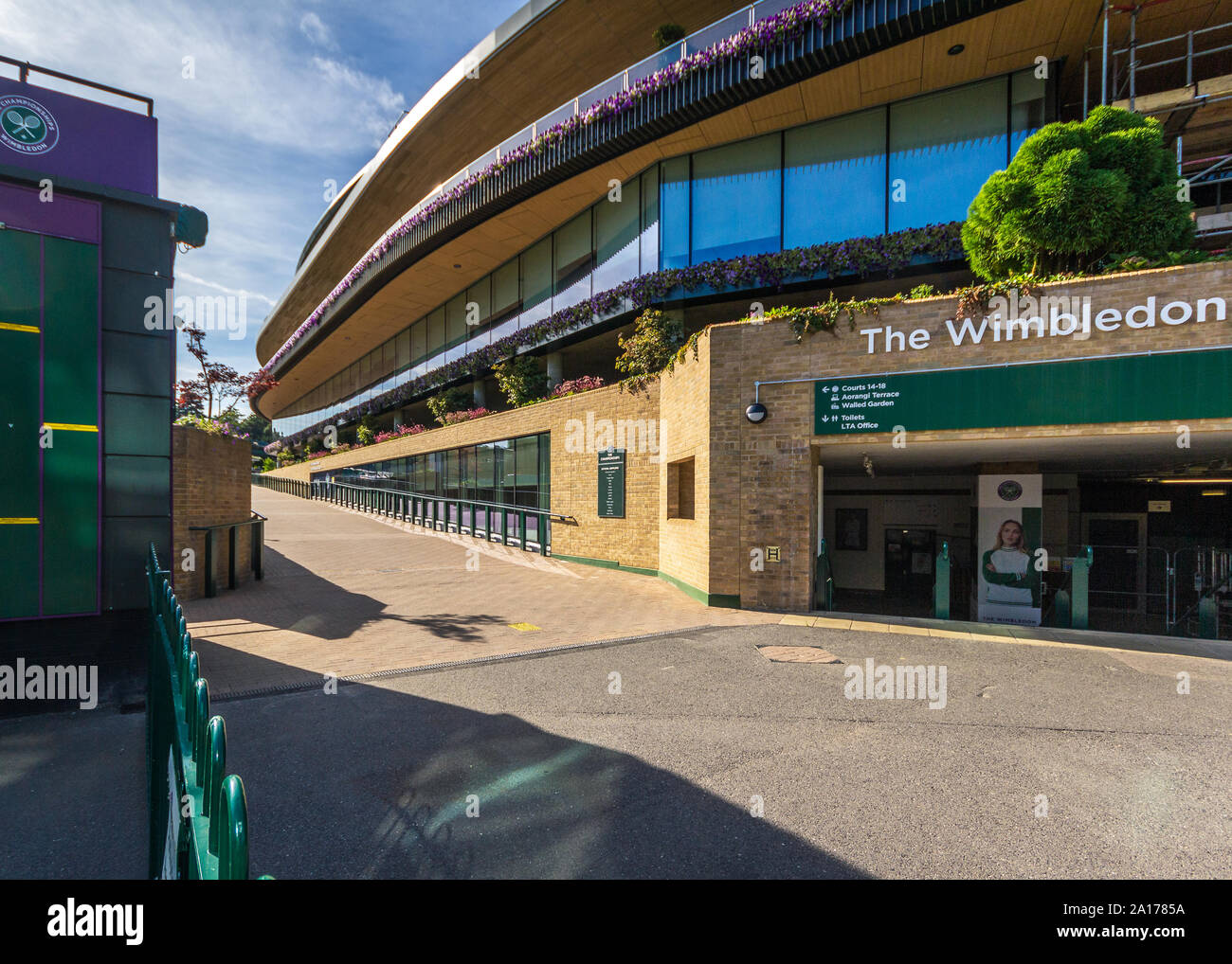 Motifs du All England Lawn Tennis Club, Wimbledon, Londres. Banque D'Images