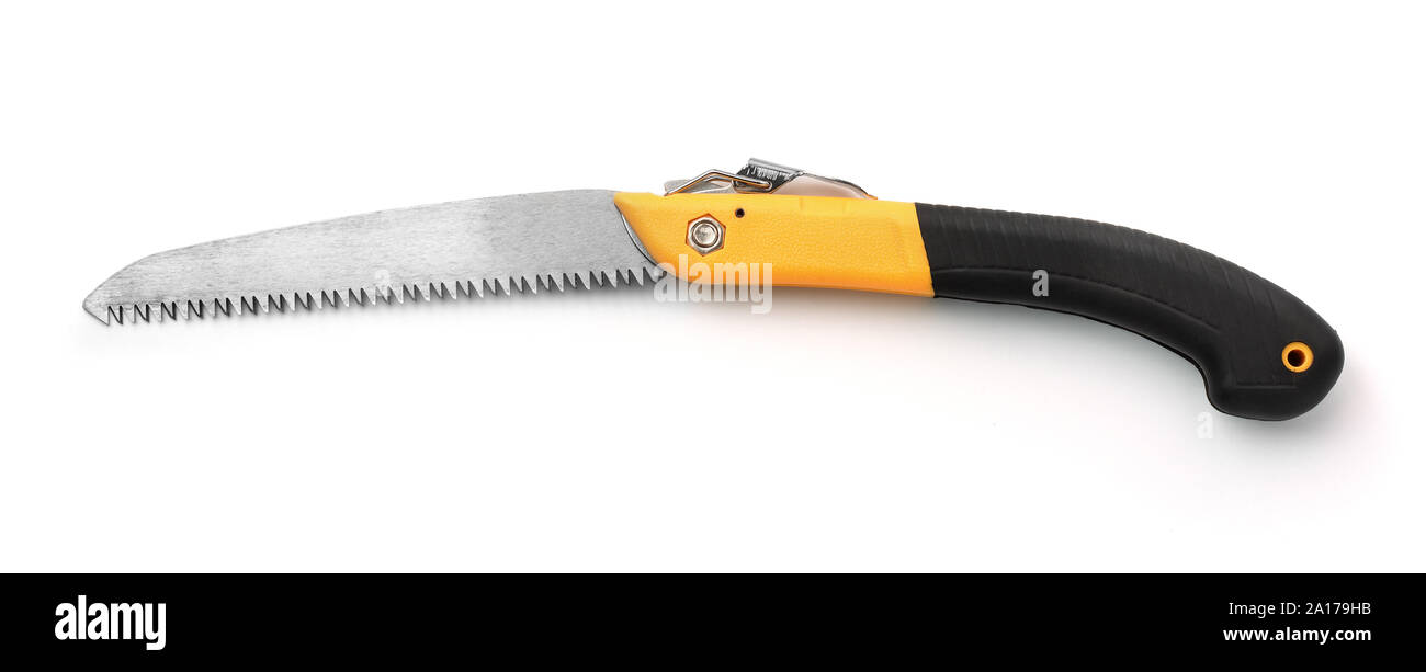 Vue latérale du jardin de pliage vu isolated on white Banque D'Images