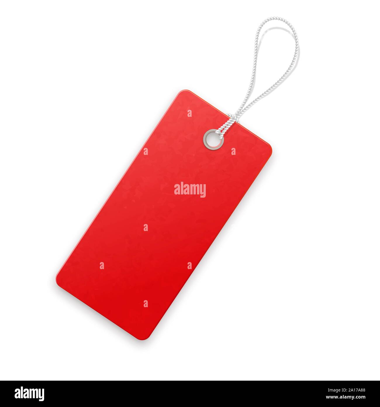 Texture réaliste rouge vendre tag avec de la corde. Illustration de Vecteur