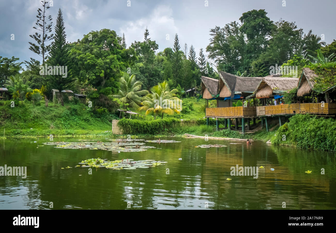 Aire de loisirs locale Lac Sebu sur Mindanao aux Philippines Banque D'Images