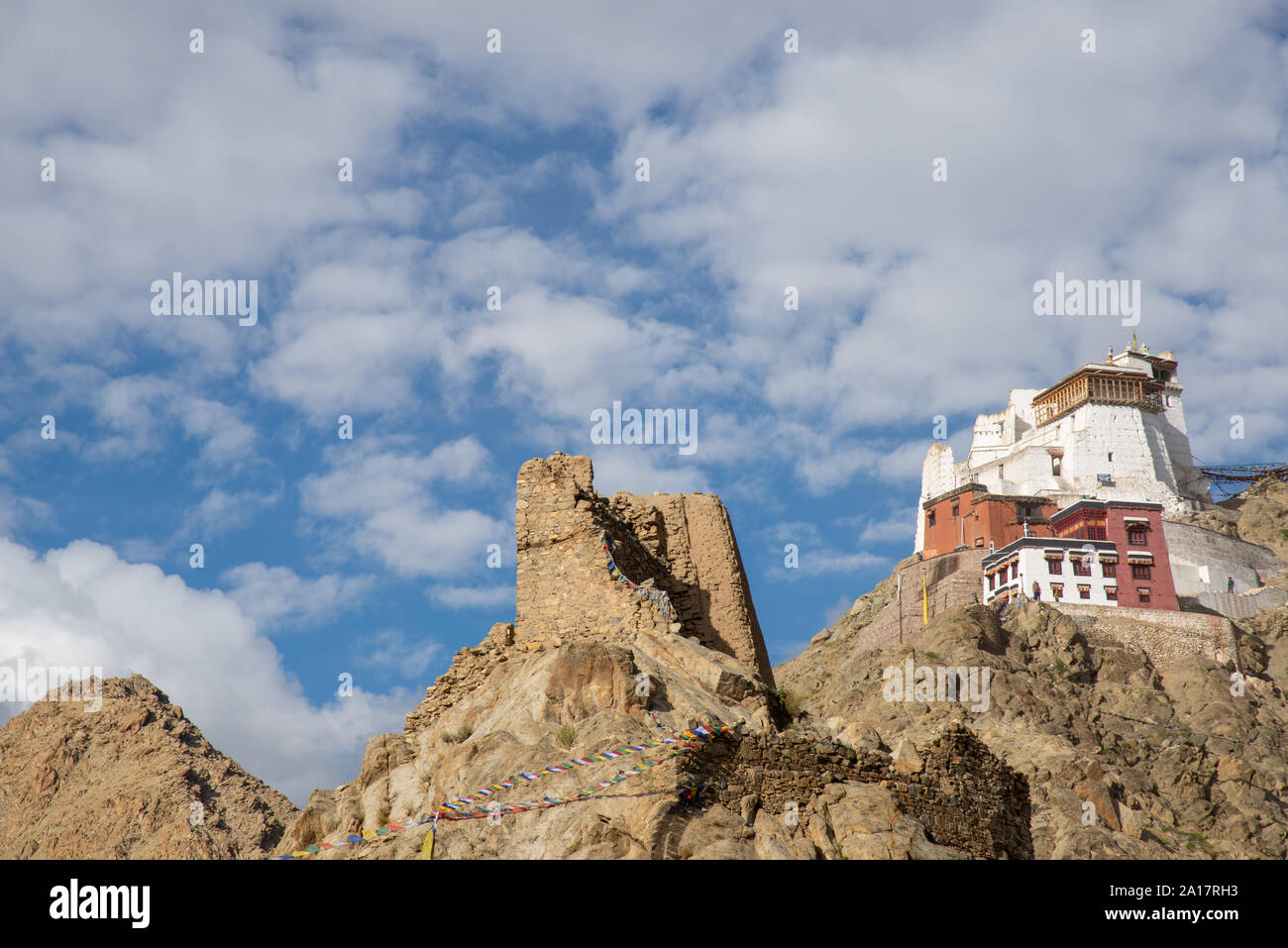 Voir à Tsemo temple de Maitréya à Leh, Ladakh, Inde Banque D'Images