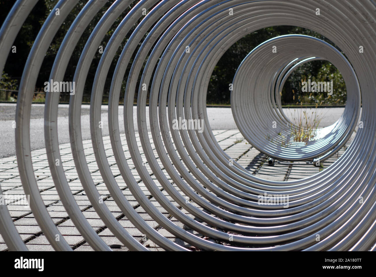 Fahrradständer . Spirale . Bycycle stand . Spiral Banque D'Images