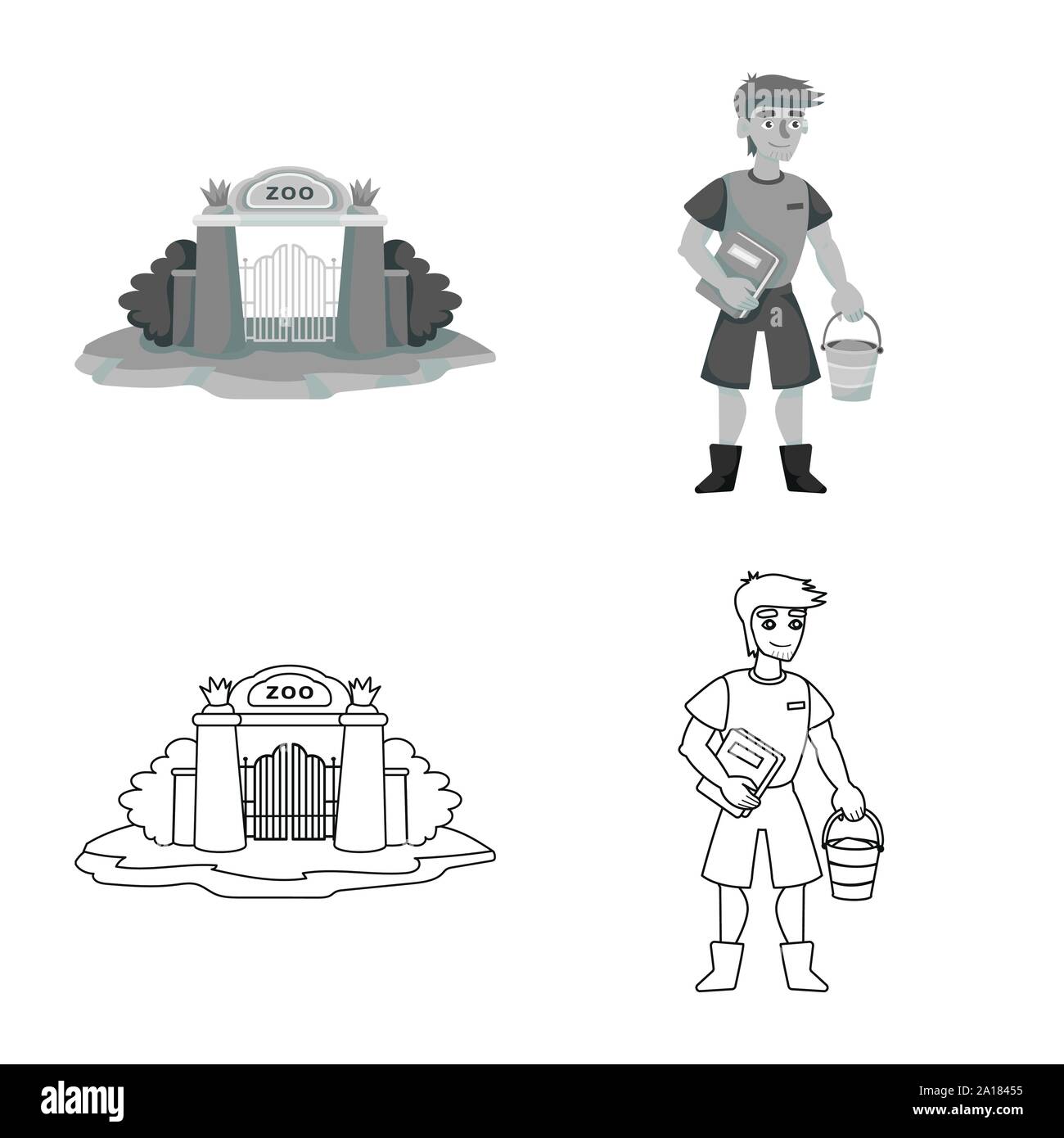 La conception de la nature et de vecteur symbole de plaisir. Ensemble de la nature et du divertissement d'illustration vectorielle stock. Illustration de Vecteur