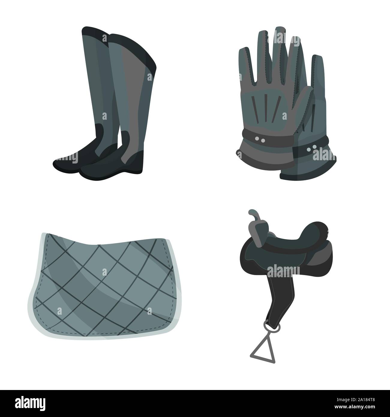 De la race et de vecteur conception logo cheval. Collection de la race et de l'icône vecteur course de stock. Illustration de Vecteur