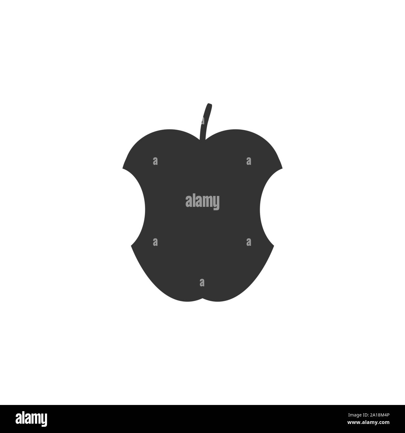 L'icône d'Apple, des fruits. Illustration vectorielle, modèle plat. Illustration de Vecteur