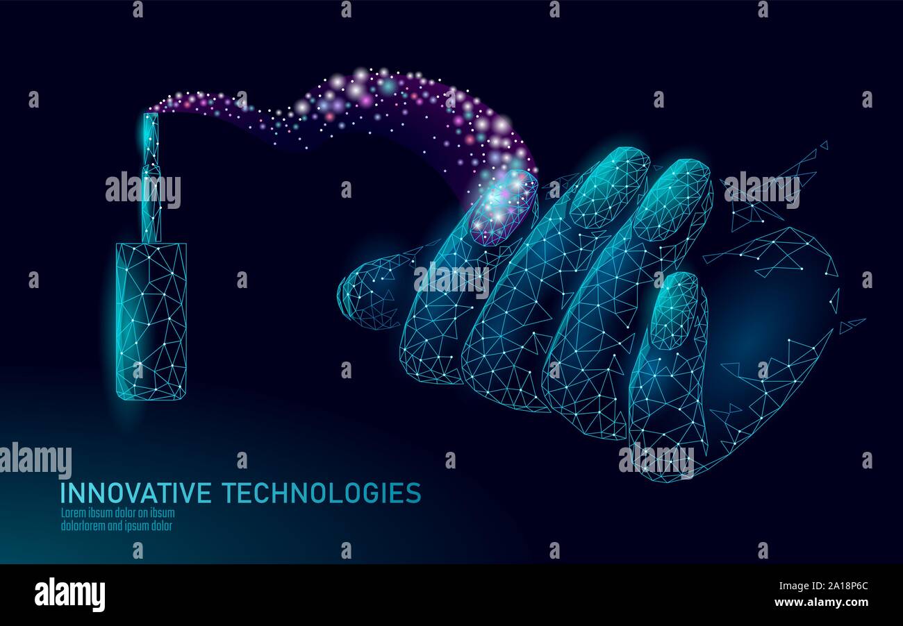 Technologie de soin moderne à vernis à ongles faible en poly. Salon de spa innovant, le bout des doigts du mani et la formule de renforcement. Protection des ongles cosmétiques pour femmes Illustration de Vecteur