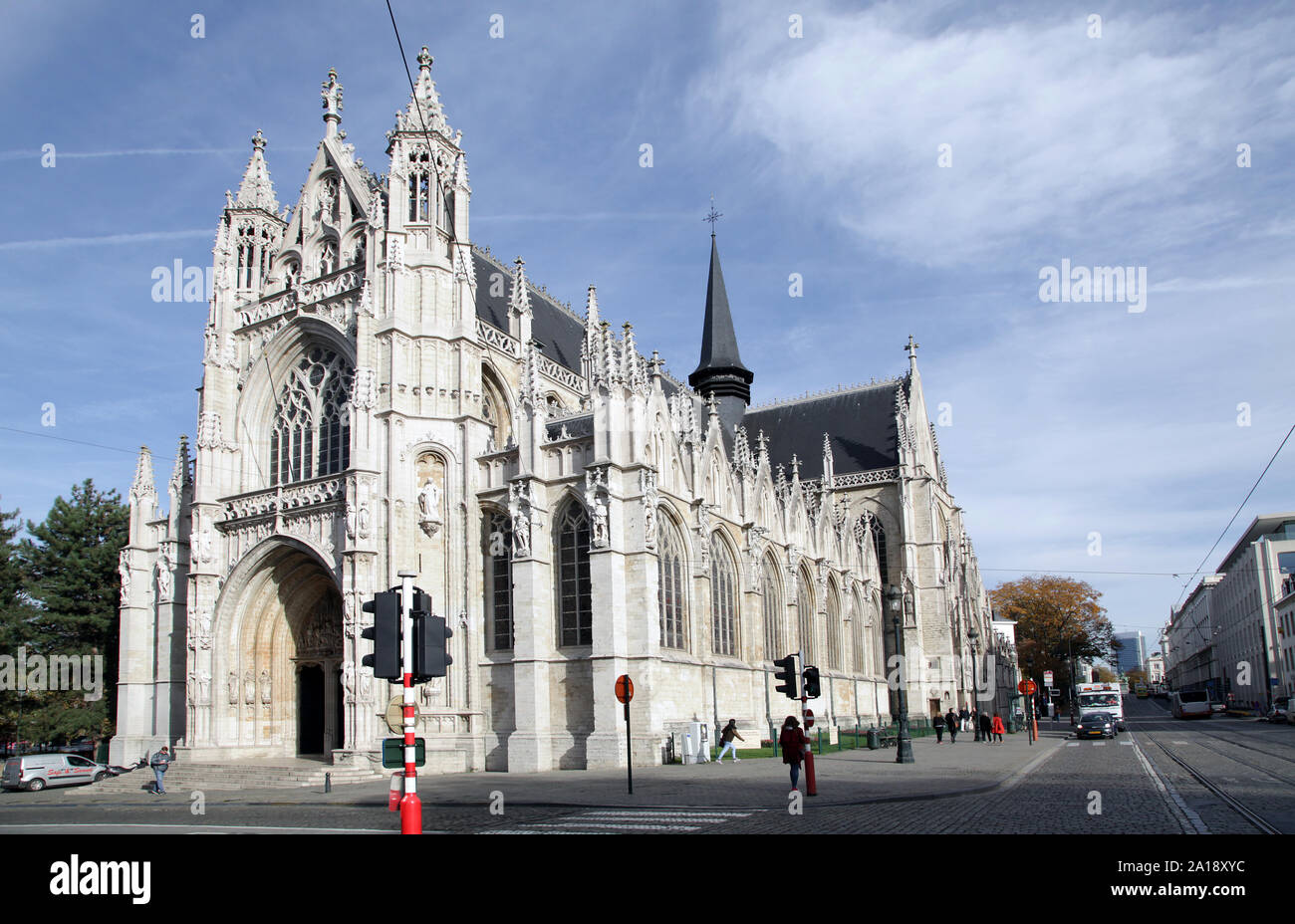 Église Notre Dame du Sablon Notre-dame du Sablon à Bruxelles de l'Église Banque D'Images