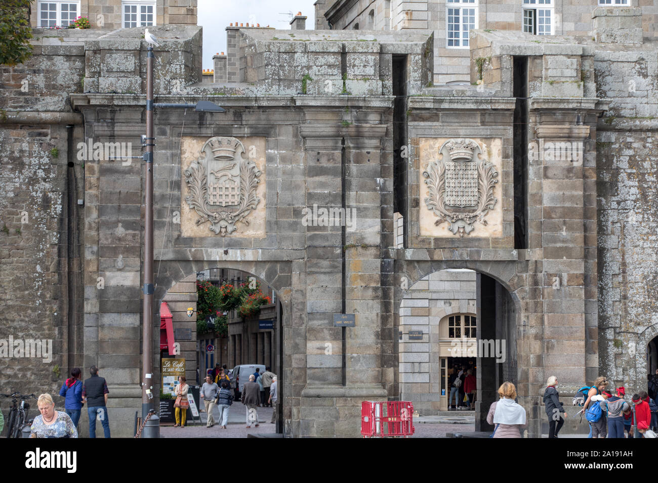 Saint-Malo, France - 12 septembre 2018 : La Porte de Saint Vincent à Saint Malo, Bretagne, France Banque D'Images