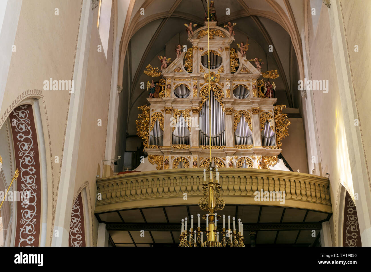 Jelenia Gora, église gothique de 1380, d'orgue, de Basse-Silésie, Pologne Banque D'Images