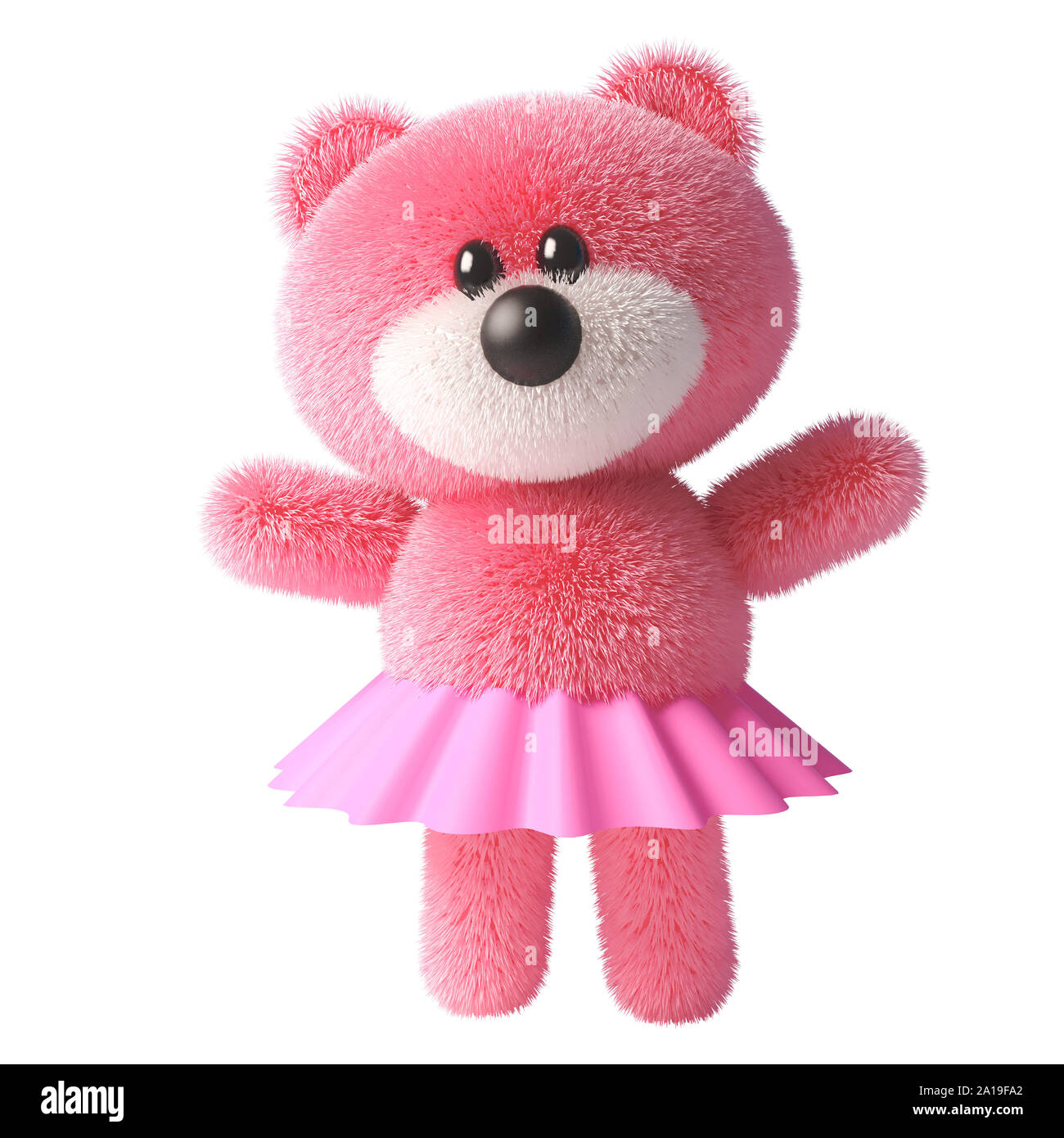 3d mignon pelucheux rose ours peluche personnage vêtu d'un tutu rose robe  de fée, illustration 3D render Photo Stock - Alamy