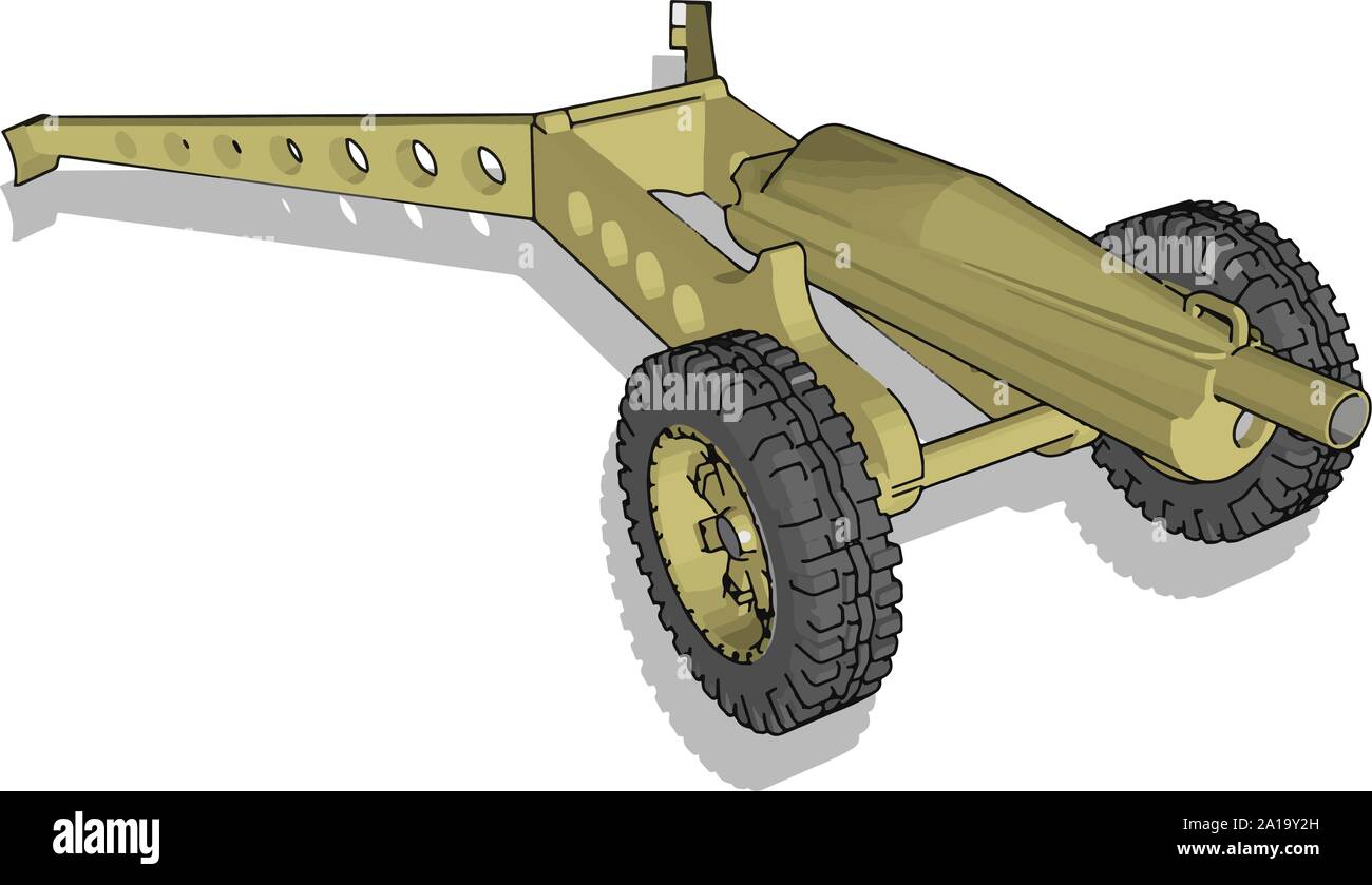 Porte-canon, illustration, vecteur sur fond blanc. Illustration de Vecteur