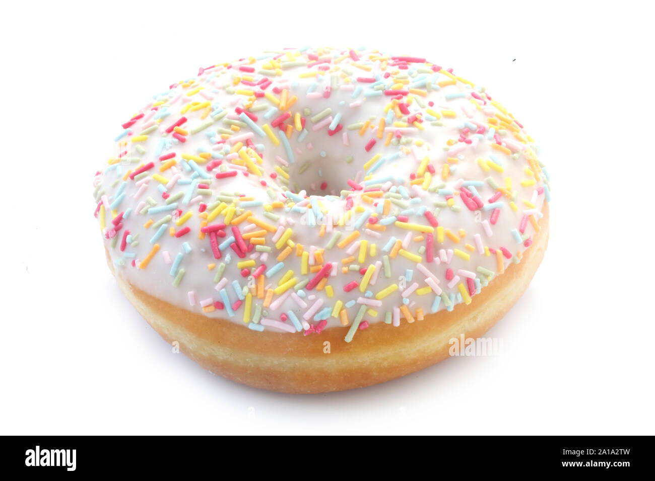 Donut Isolated On White Banque D'Images