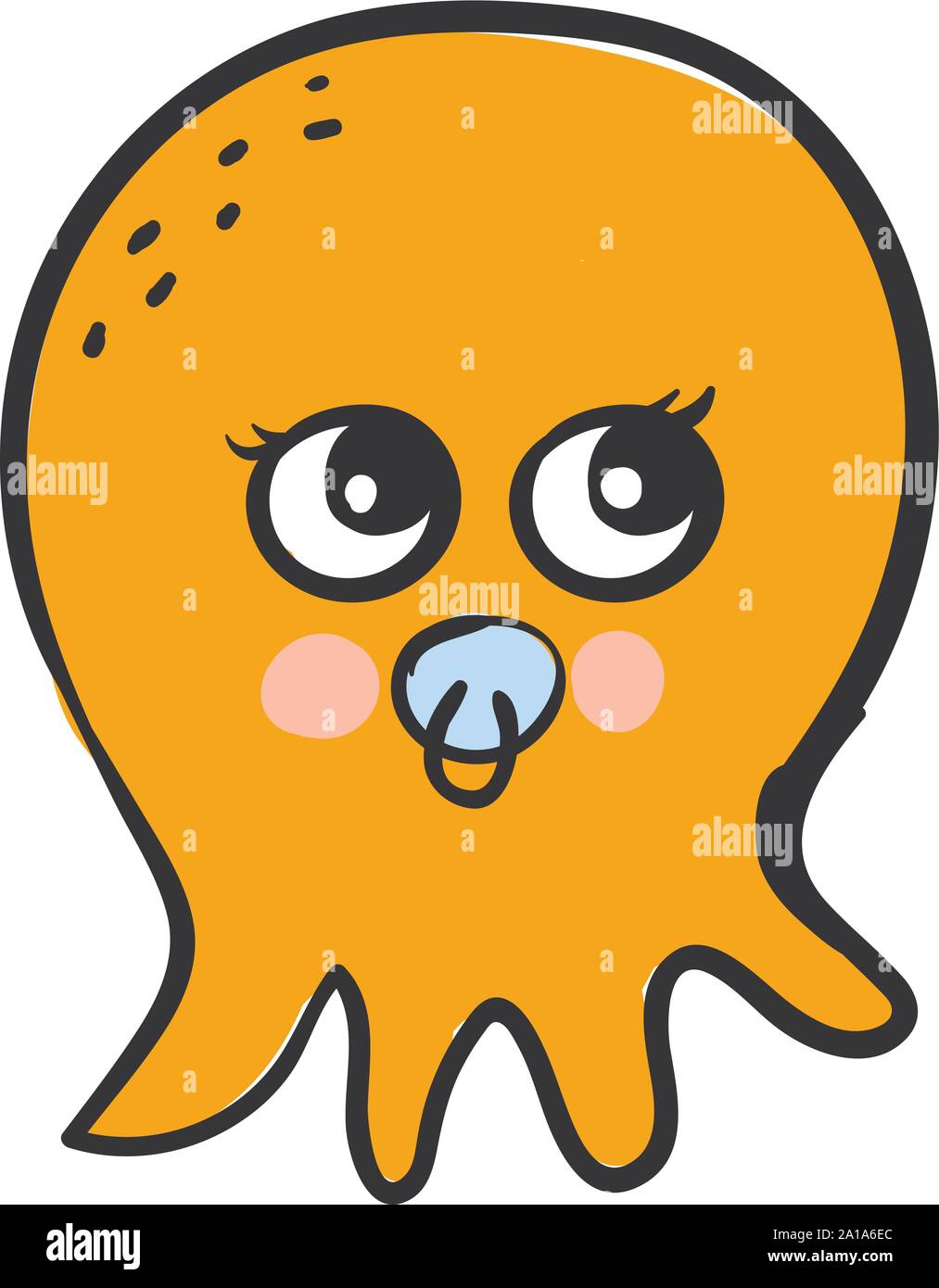 Bebe Pieuvre Illustration Vecteur Sur Fond Blanc Image Vectorielle Stock Alamy