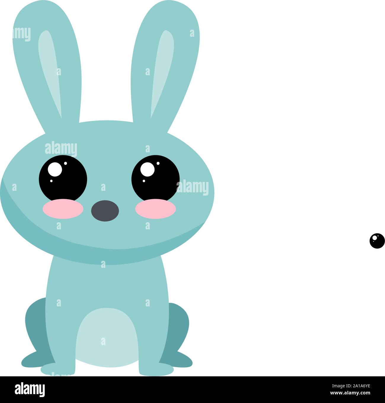 Lapin Bleu, illustration, vecteur sur fond blanc. Illustration de Vecteur