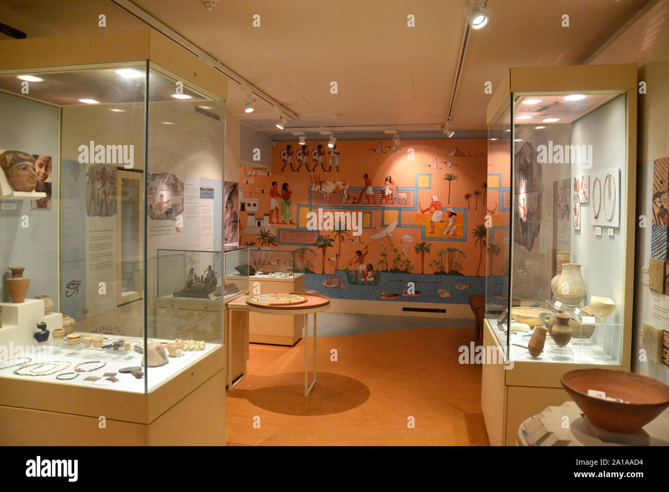 Galerie du Musée égyptien à Ipswich, Ipswich, Suffolk, UK. Un bâtiment Victorien avec une collection de fascinants. Banque D'Images