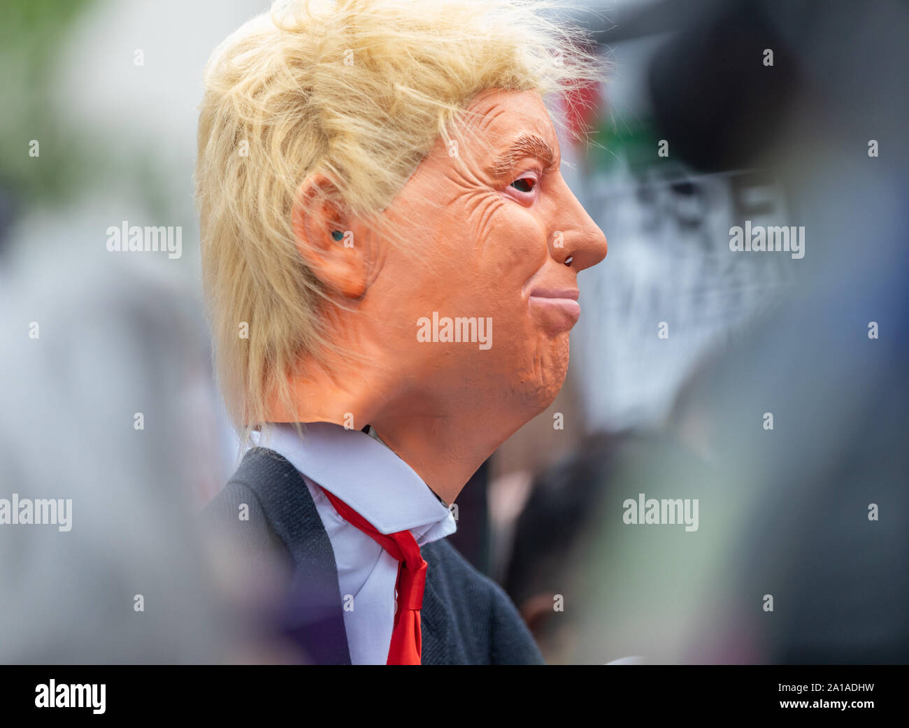 Une protestation d'Atout dans le centre de Londres le 4 juin 2019, au cours de la visite du Président Trump de Londres. Banque D'Images