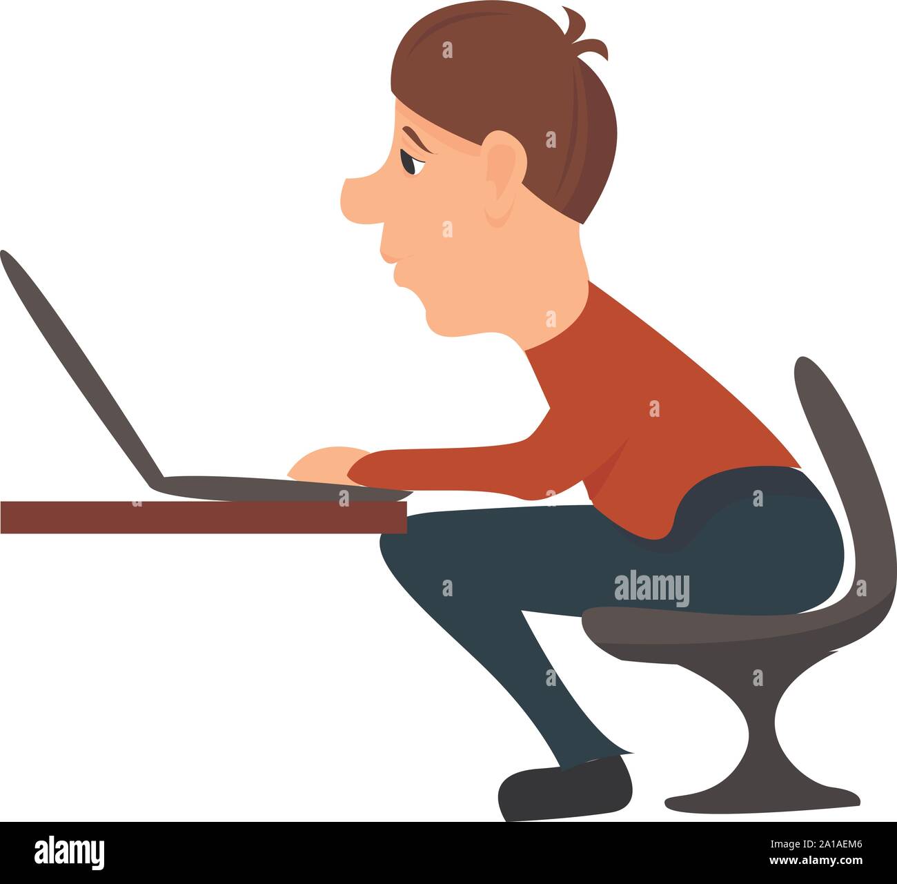 Gamer sur ordinateur portable, illustration, vecteur sur fond blanc. Illustration de Vecteur