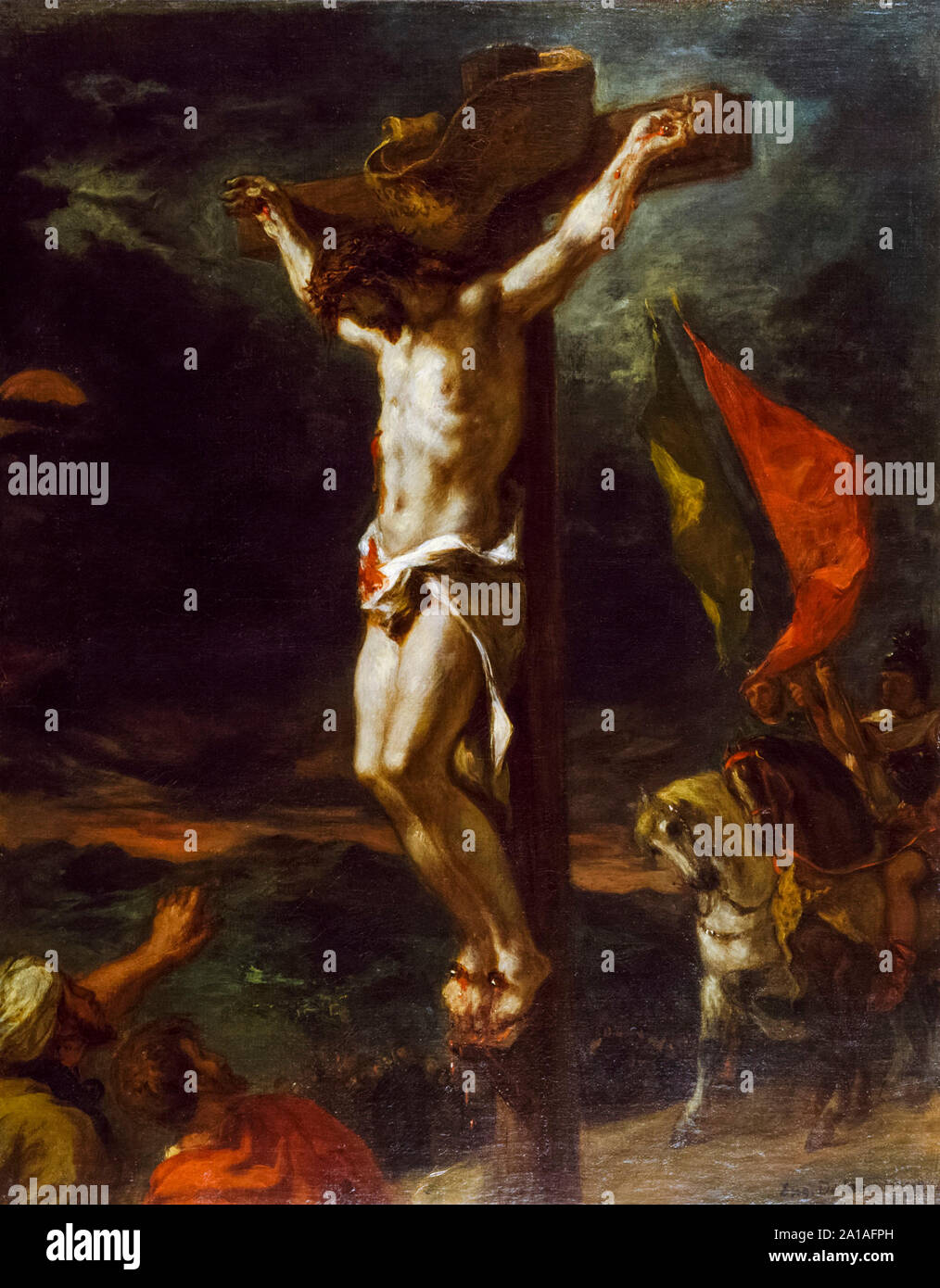 Eugène Delacroix, le Christ sur la croix, peinture, 1846 Banque D'Images Eugène Delacroix, le Christ sur la croix, peinture, 1846 Banque D'Images