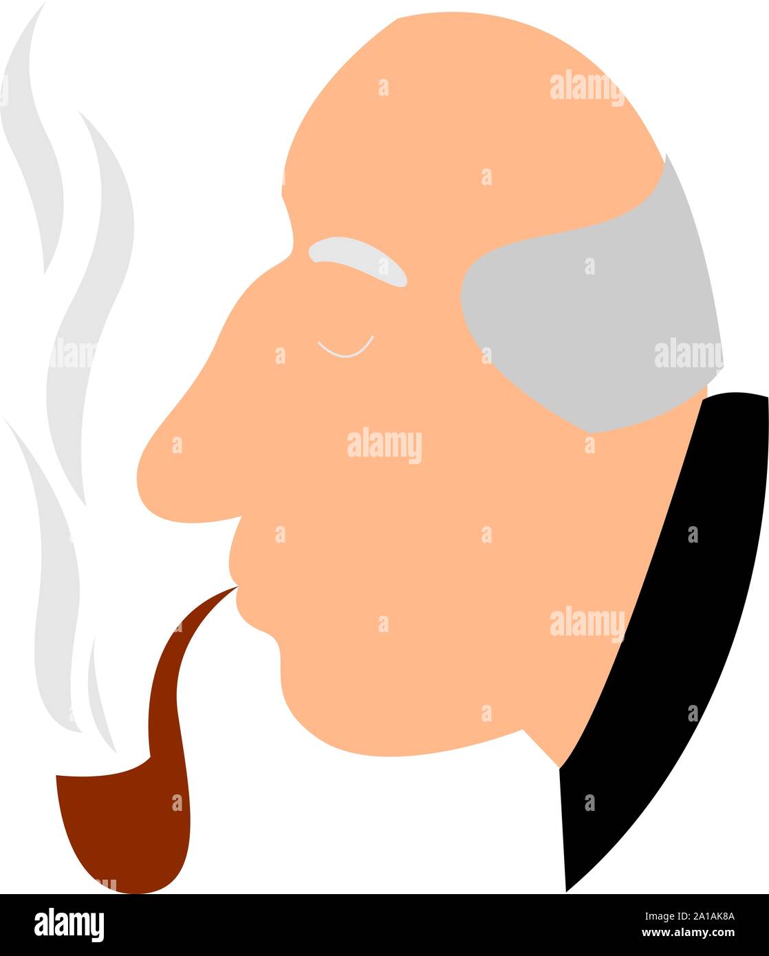 Man smoking, illustration, vecteur sur fond blanc. Illustration de Vecteur