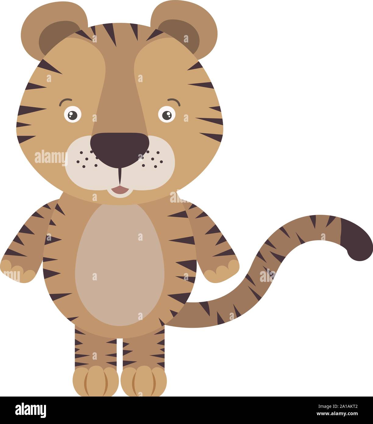 Tiger, illustration, vecteur sur fond blanc. Illustration de Vecteur