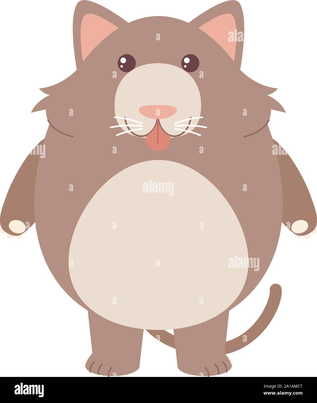 Fat rat, vecteur illustration, sur fond blanc. Illustration de Vecteur