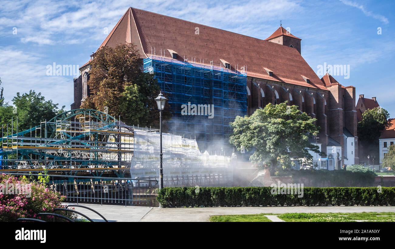 L'église paroissiale catholique romaine NMP sur le sable à Wroclaw, Pologne Banque D'Images