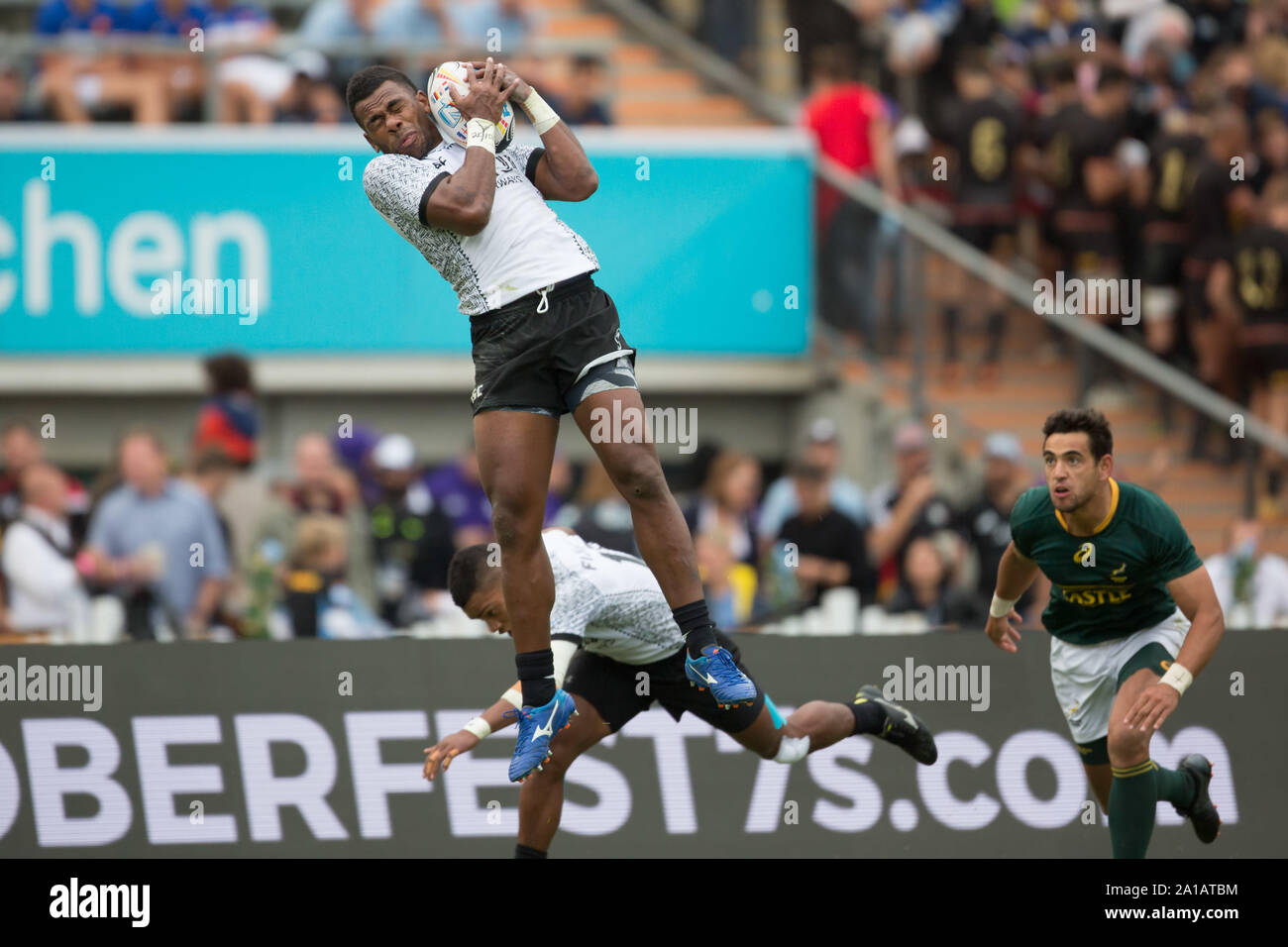 Munich, Allemagne. 22 Sep, 2019. Tournoi de rugby à VII de l'Oktoberfest à Munich le 21 et 22 septembre 2019. Credit : Jürgen Kessler/dpa/Alamy Live News Banque D'Images