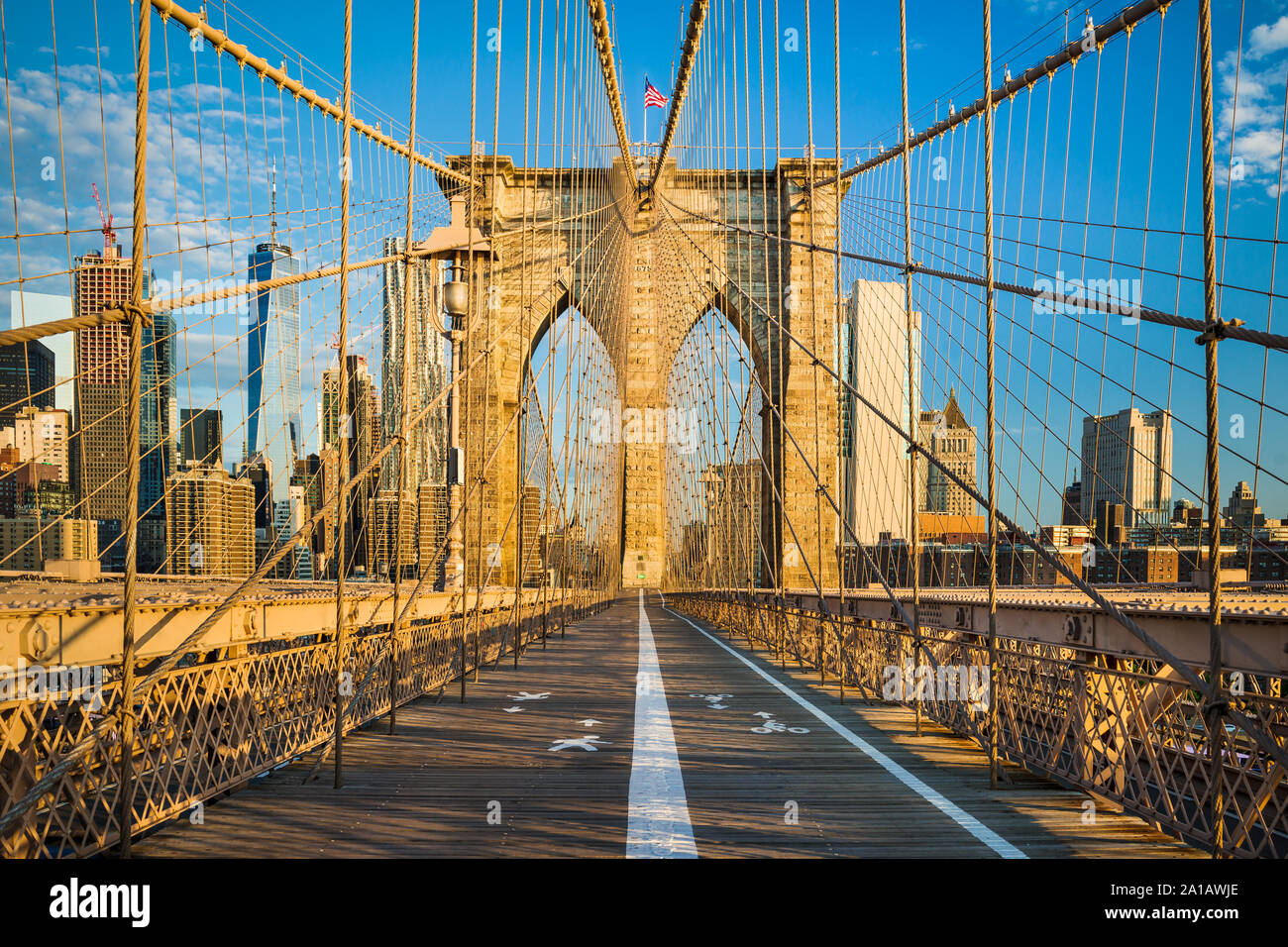 Pont de Brooklyn, New York City, USA Banque D'Images