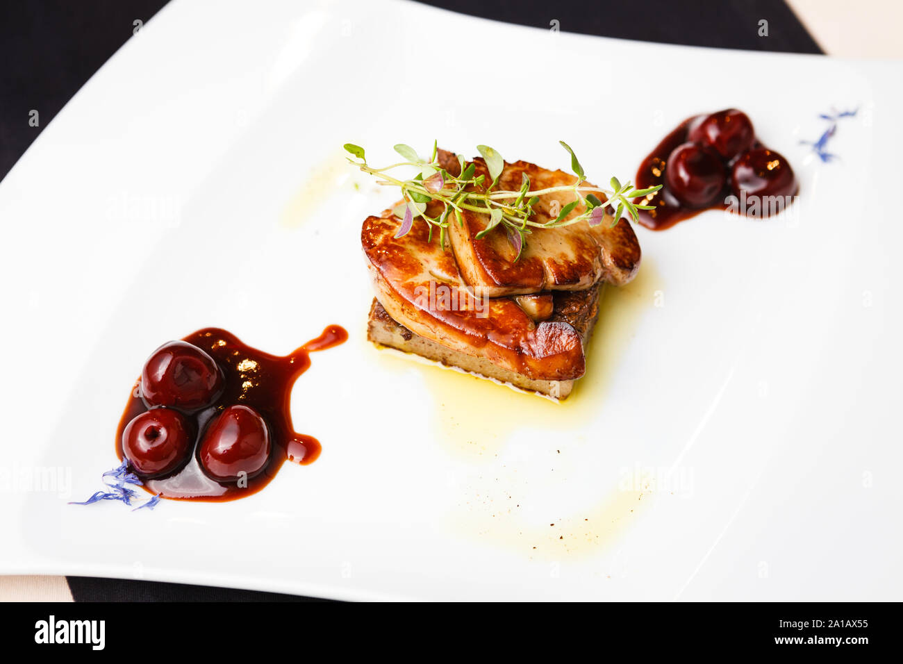 Foie gras poêlé Banque D'Images