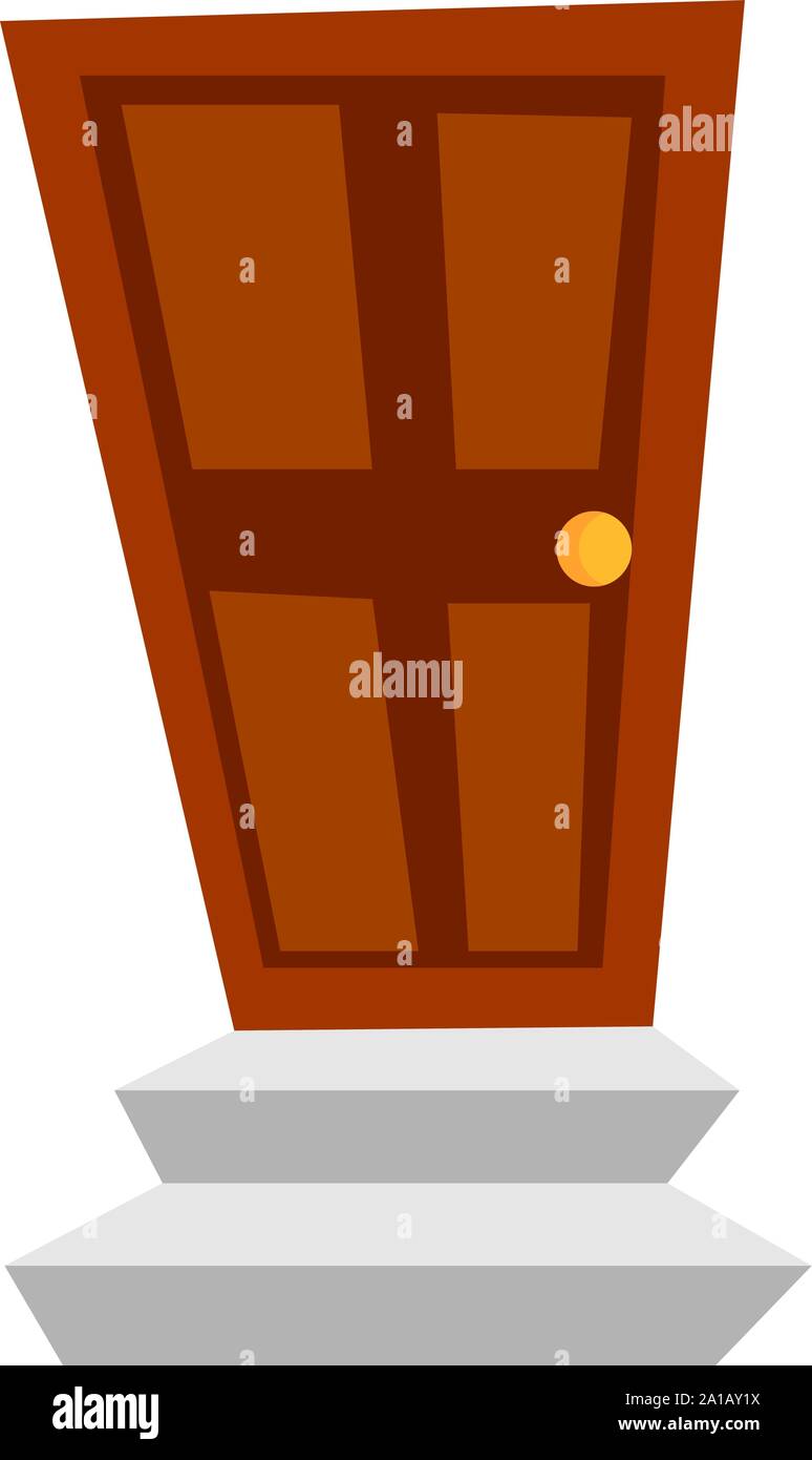 Porte, vecteur, illustration sur fond blanc. Illustration de Vecteur