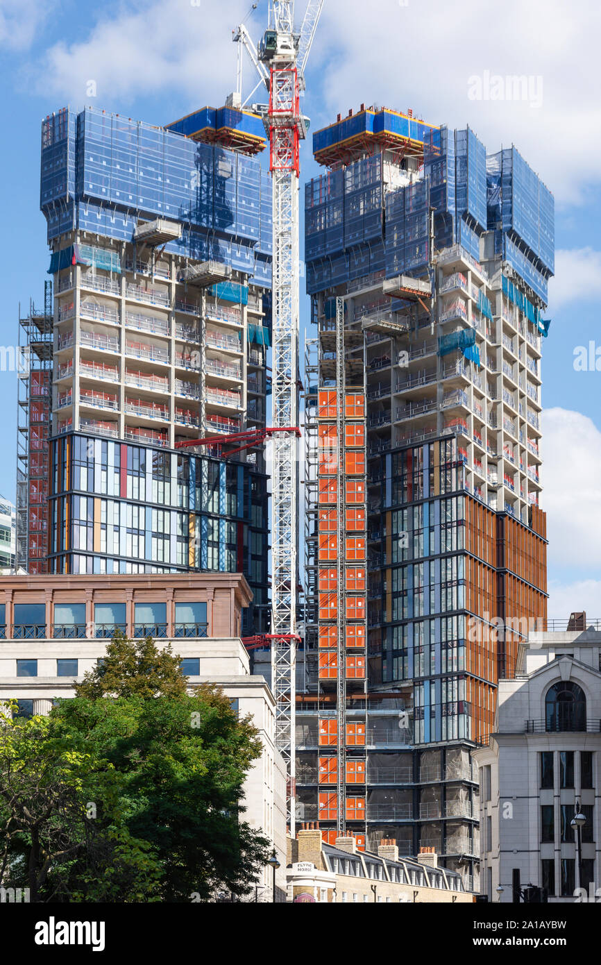 Nouvel immeuble en construction, Sun Street, Finsbury, Département du Nord-Ouest, Greater London, Angleterre, Royaume-Uni Banque D'Images