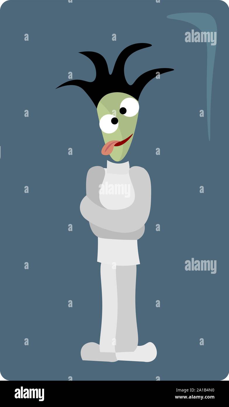 L'homme en camisole, illustration, vecteur sur fond blanc. Illustration de Vecteur