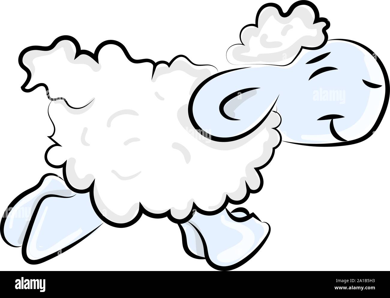 Petits moutons, illustration, vecteur sur fond blanc. Illustration de Vecteur