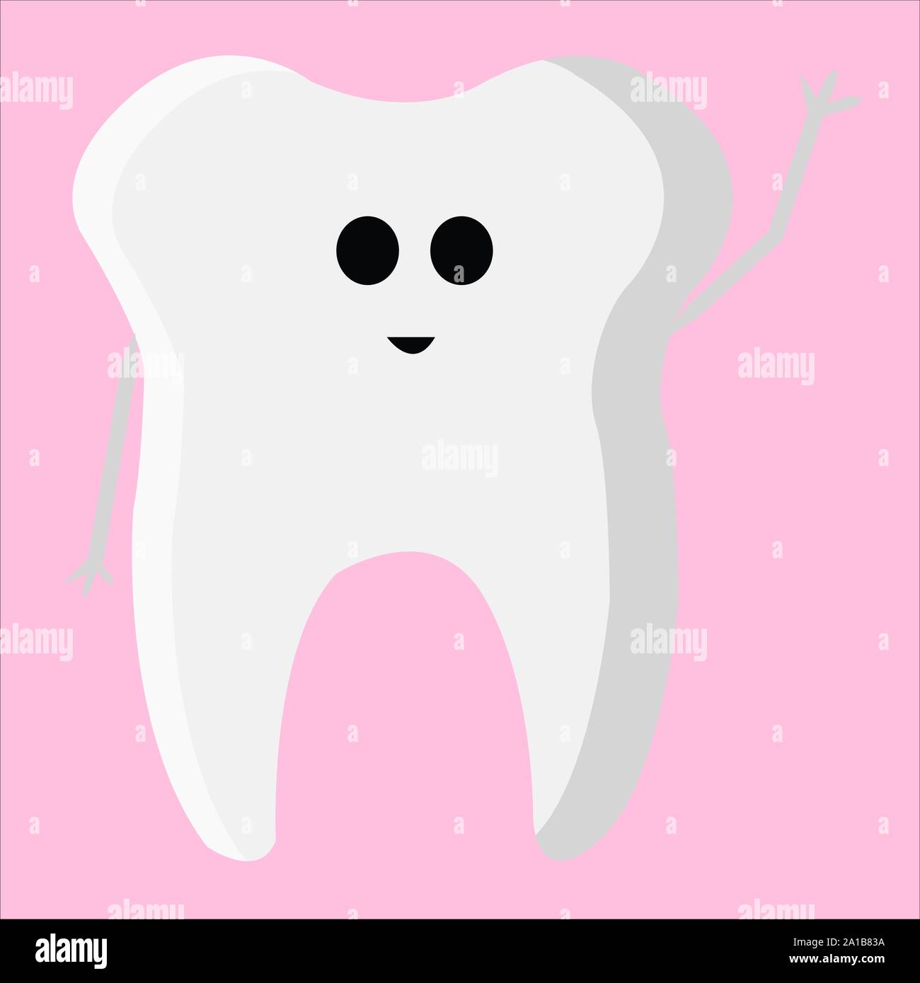 Happy Tooth, illustration, vecteur sur fond blanc. Illustration de Vecteur