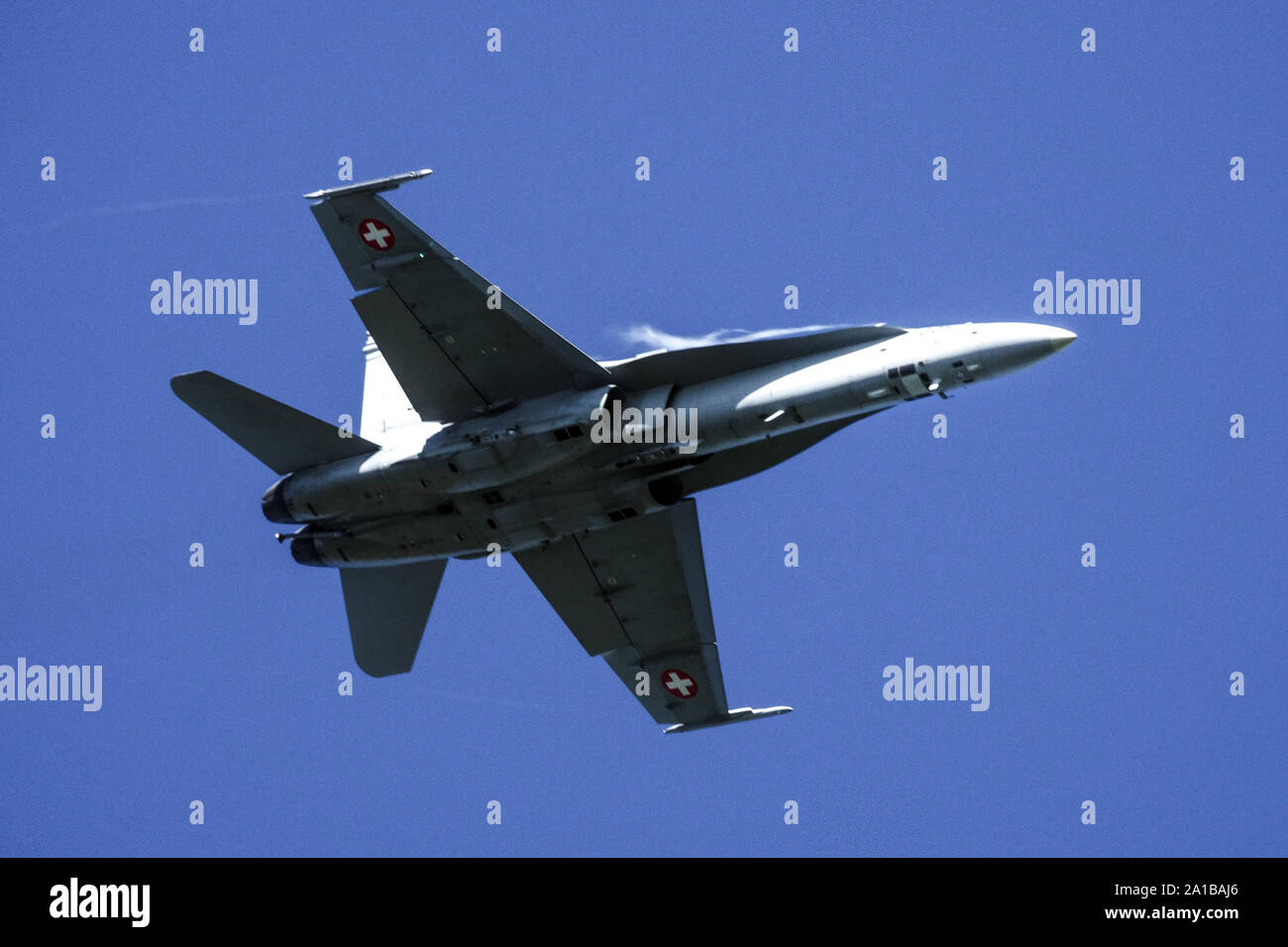 Swiss Air Force F/A 18 Hornet de battant Banque D'Images