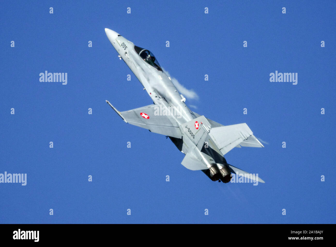 Swiss Air Force F 18 Hornet jet Banque D'Images