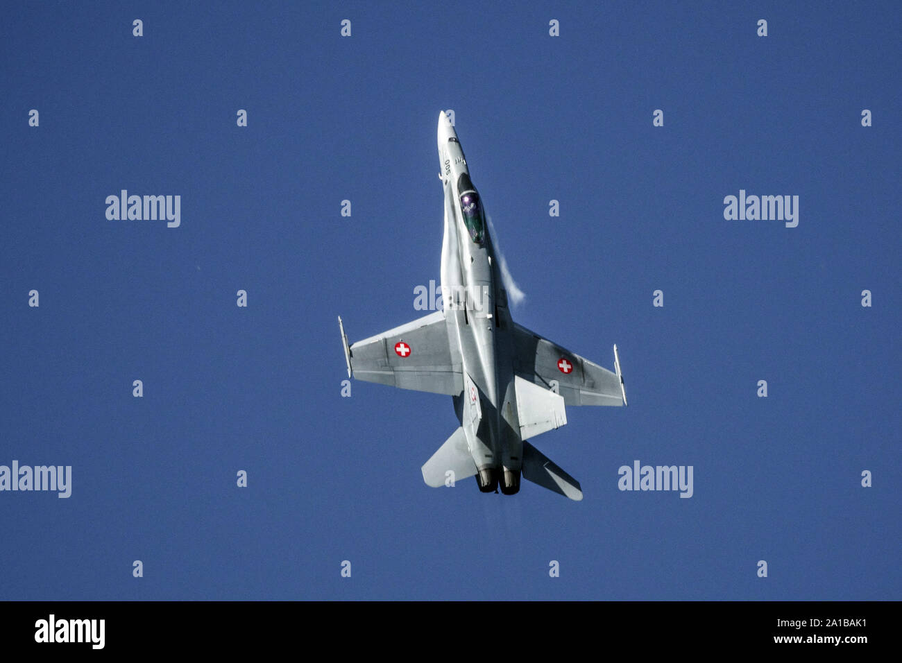Swiss Air Force F 18 Hornet jet Banque D'Images