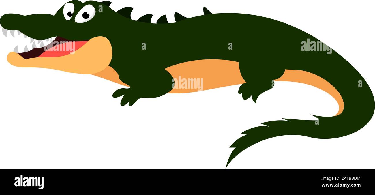 Crocodille, illustration, vecteur sur fond blanc. Illustration de Vecteur