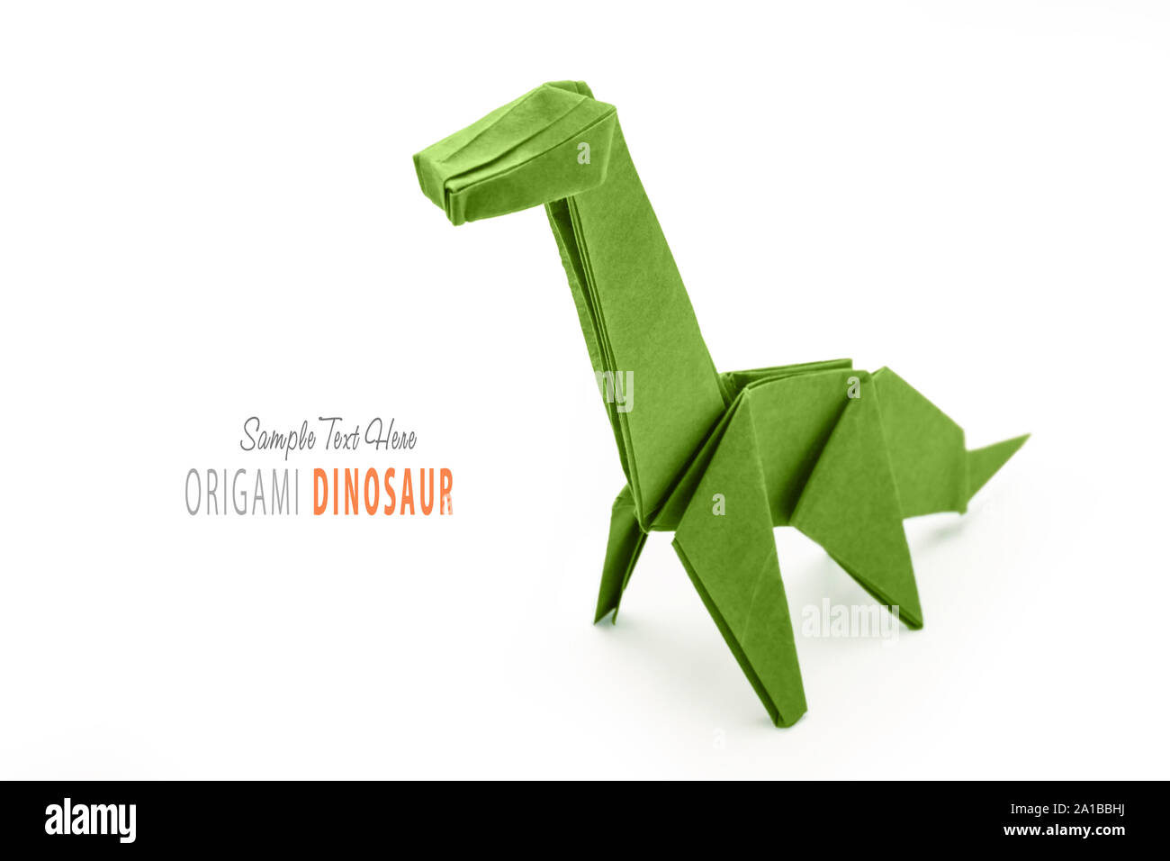 Dinosaure vert papier Banque D'Images