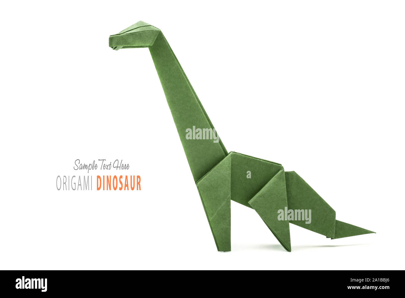 Dinosaure vert papier Banque D'Images