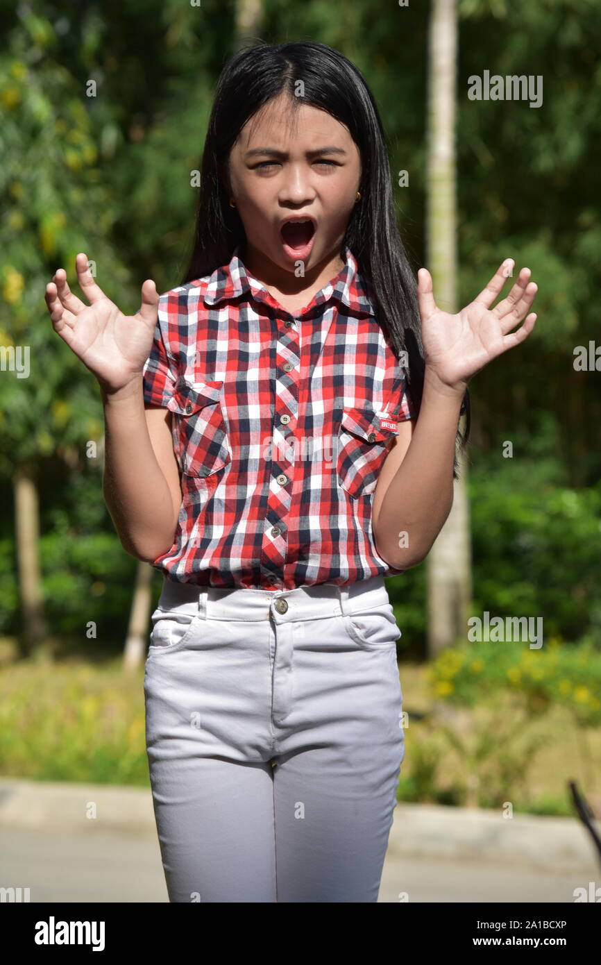 Une femme sous stress Banque D'Images