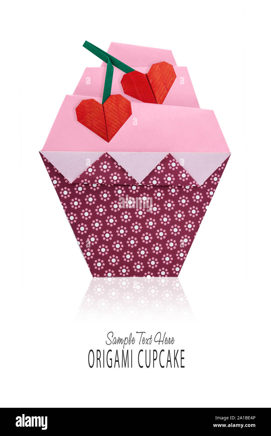 Cupcake art Origami Banque D'Images