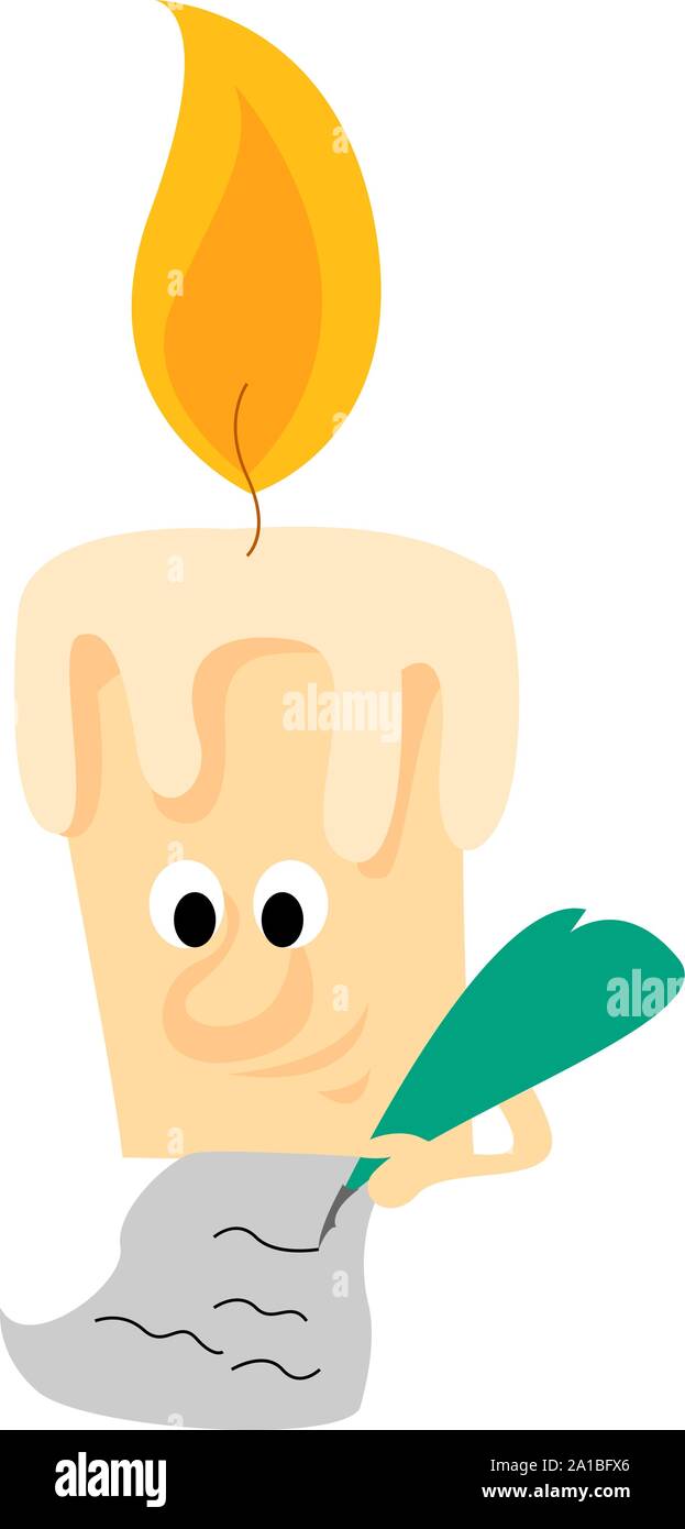 L'écriture sur papier, illustration, vecteur sur fond blanc. Illustration de Vecteur