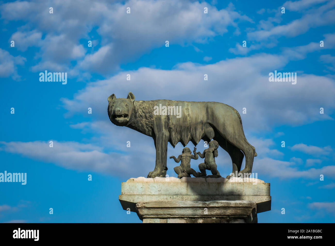 La sculpture du Musée Capitolin Loup ou Lupa Capitolina à Rome, Italie Banque D'Images