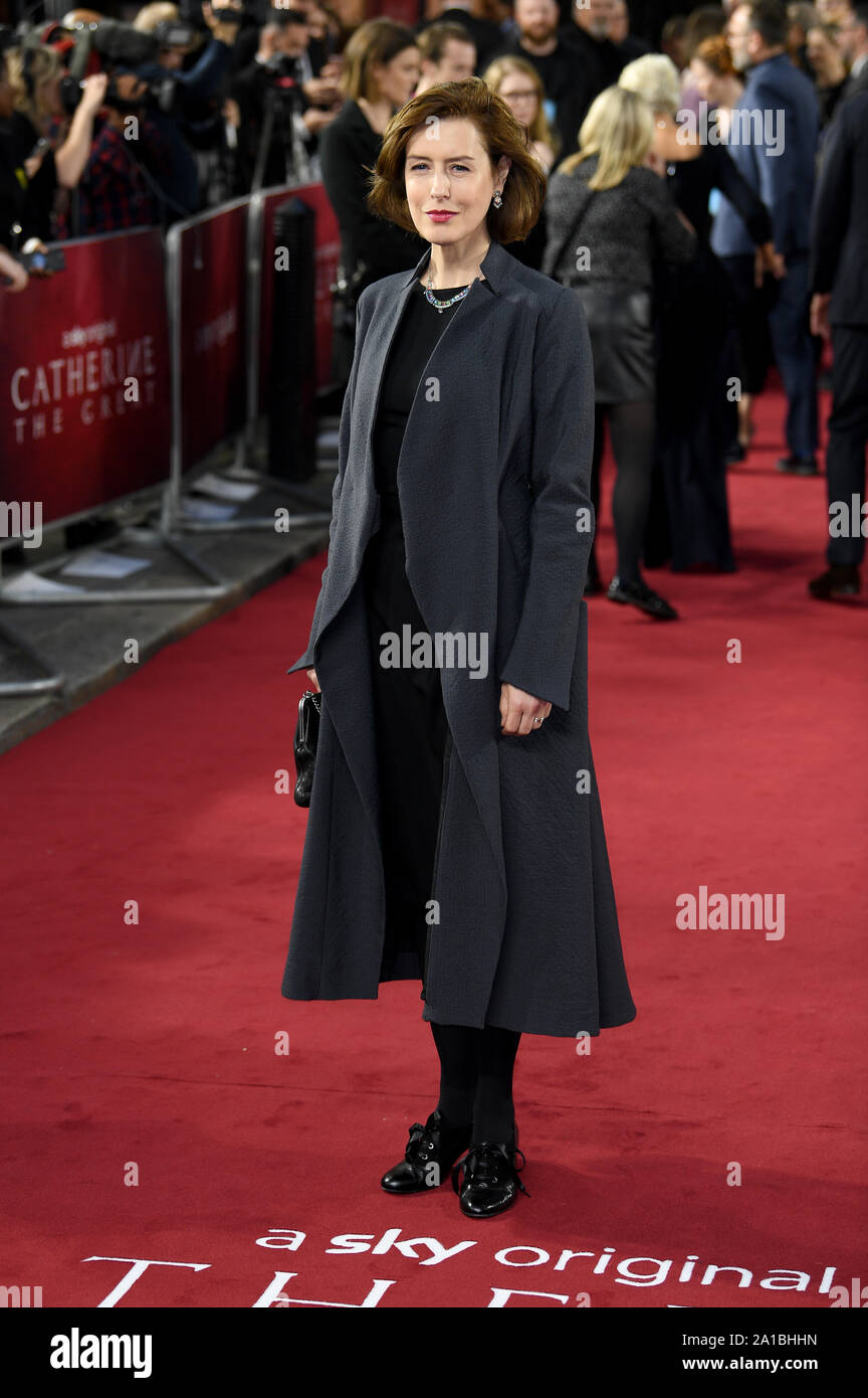 Gina McKee participant à la Catherine la Grande le dépistage à Curzon Mayfair, Londres, Théâtre. Banque D'Images