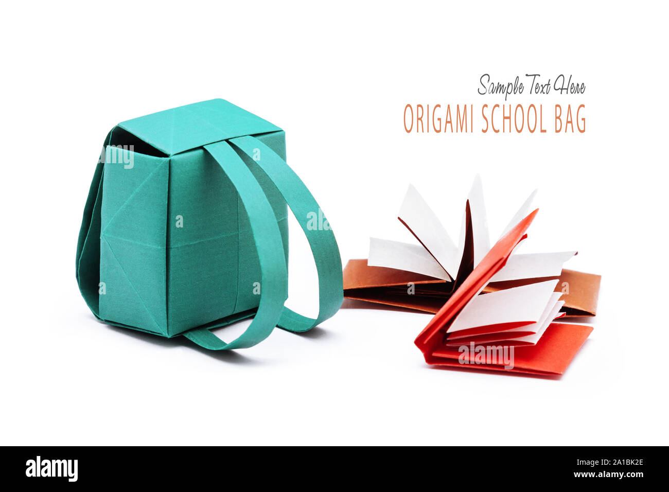 Sac à dos pour l'école d'Origami Photo Stock - Alamy