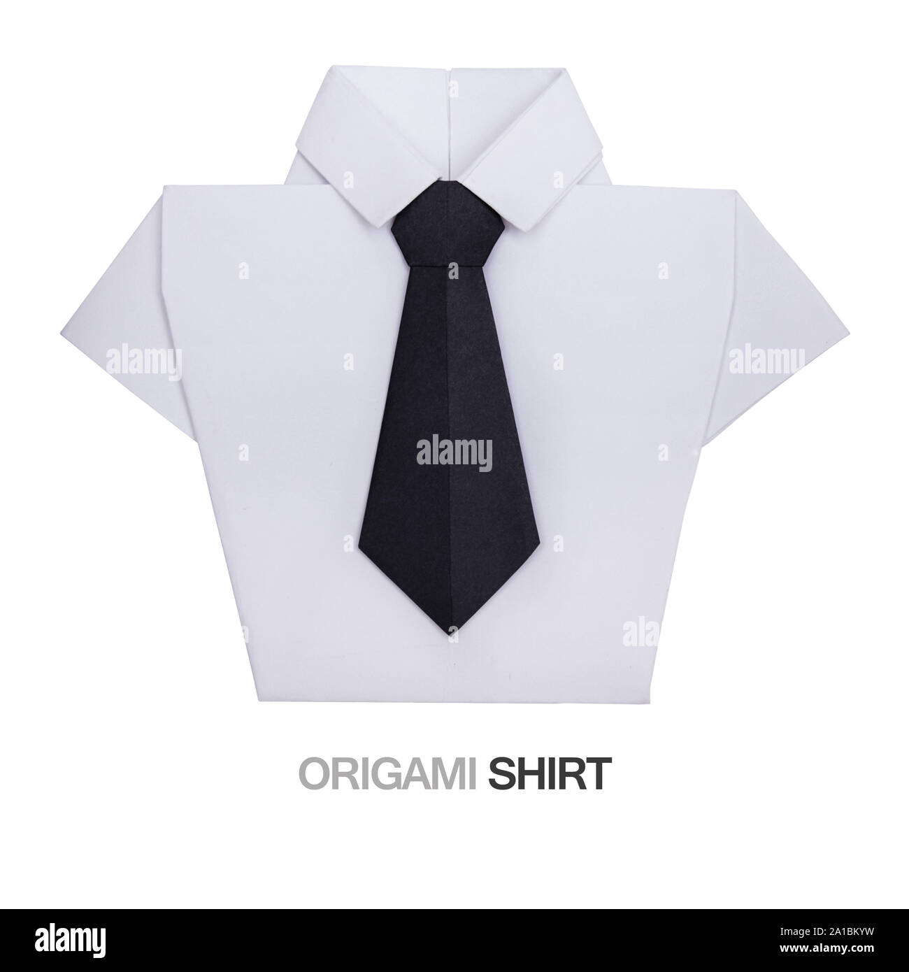 Chemise origami avec des Banque D'Images