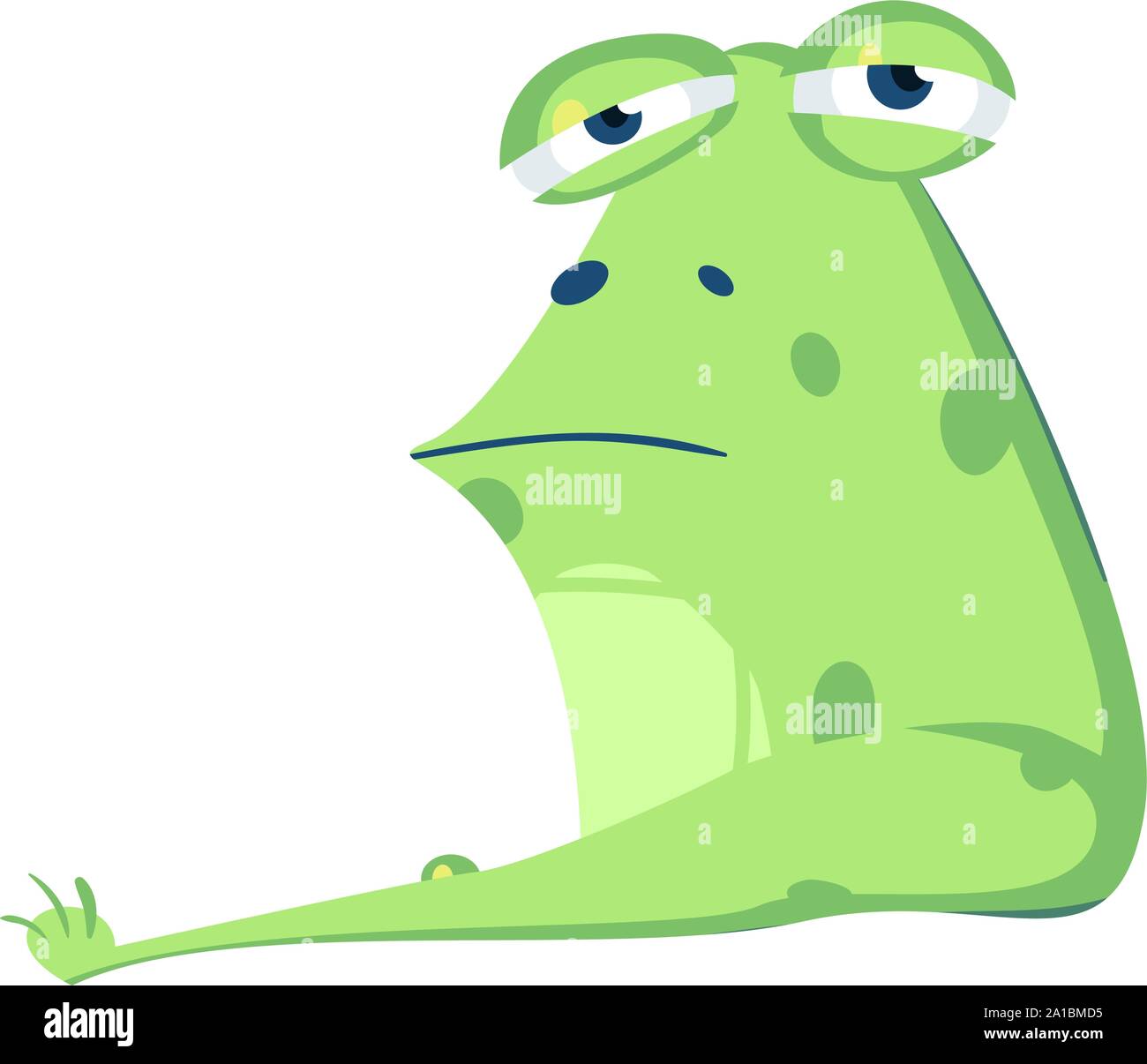 Triste illustration, grenouille, vecteur sur fond blanc. Illustration de Vecteur
