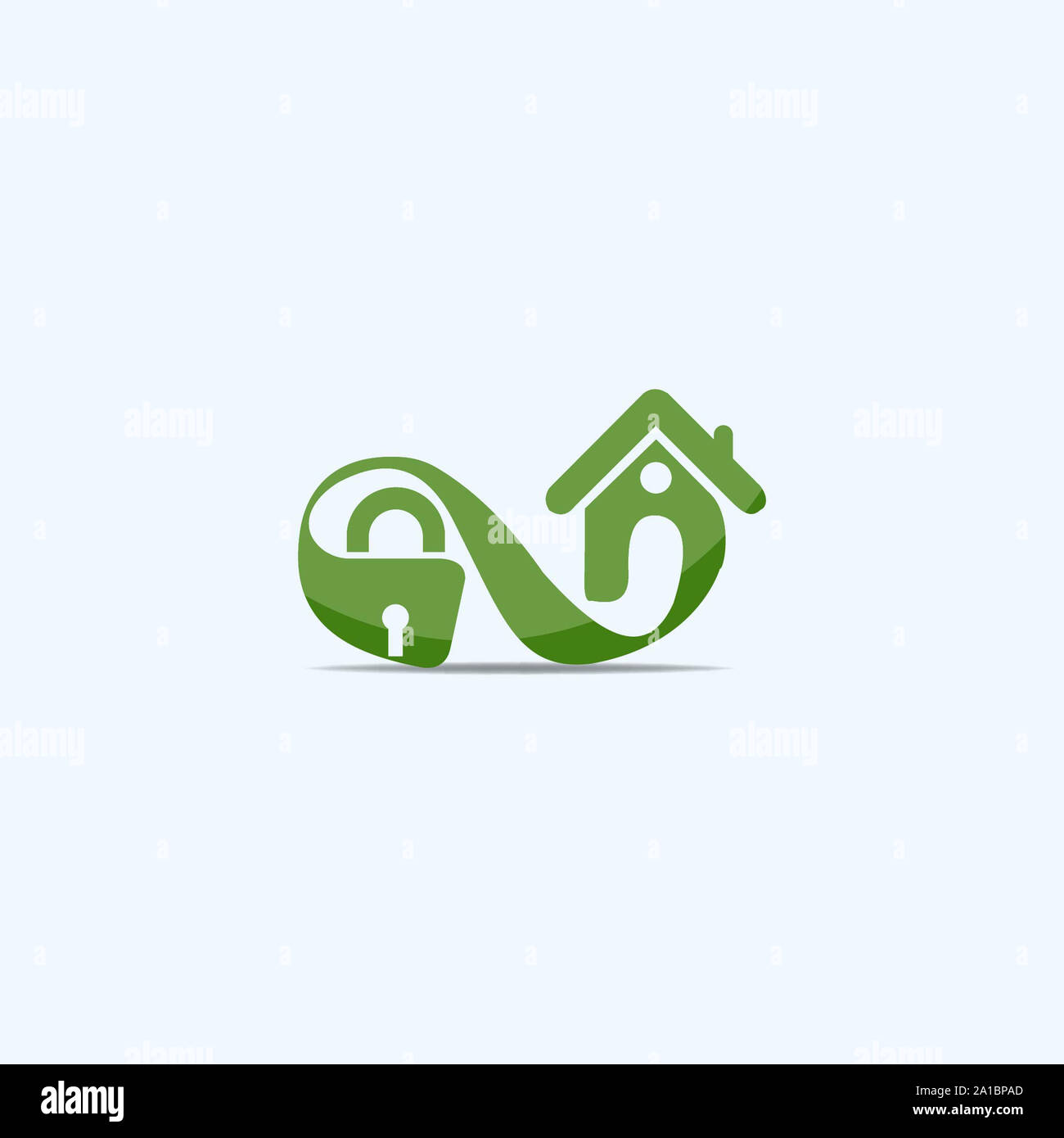Modèle de conception de logo sécurisé Accueil Banque D'Images