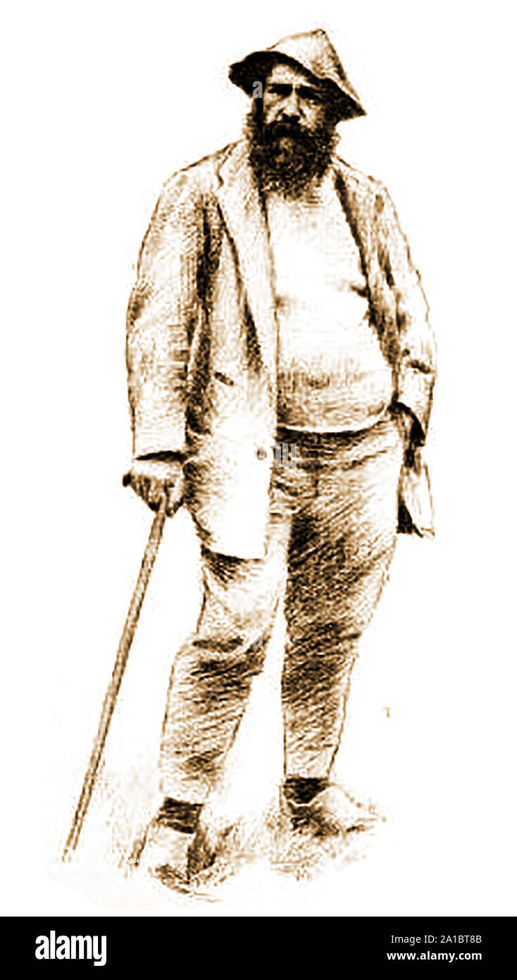 1890 - Un croquis au crayon sur toute la longueur et occasionnels portrait de Claude Monet (1906-1957) - Oscar-Claude Monet peintre impressionniste français. Banque D'Images